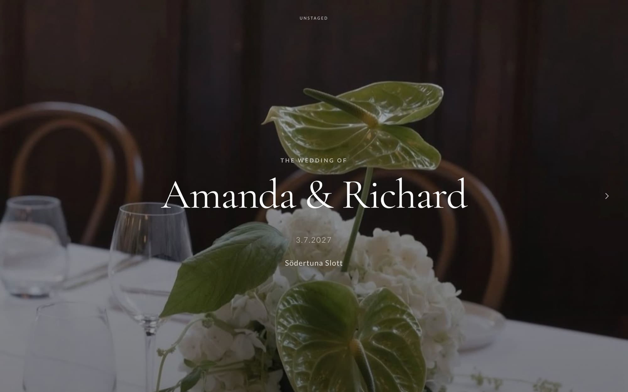 The Wedding Deck — UNSTAGED