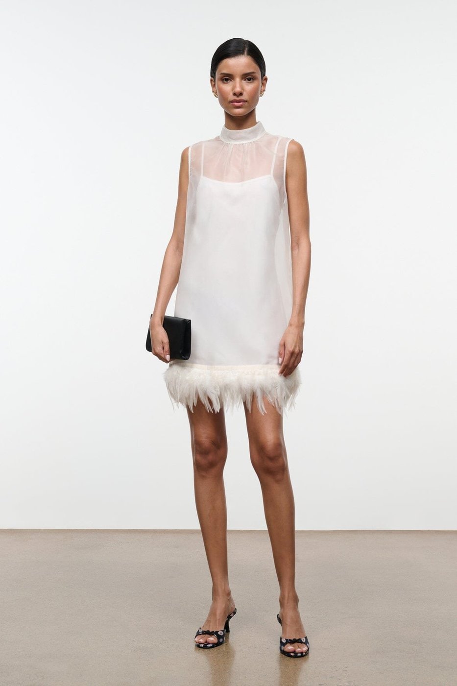 STAUD Albee mini dress, ivory