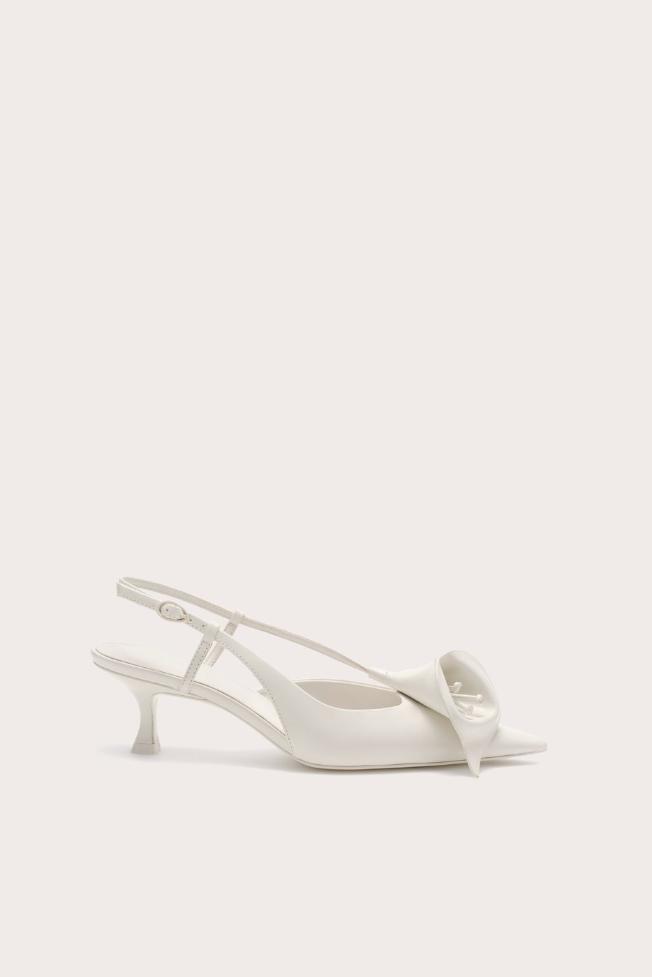 Cult Gaia Calla kitten pump, antique white